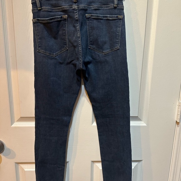 FRAME Le Skinny de Jeanne Fayette Mid-Rise Stretch Jeans Women’s Size 26 Raw Hem - Picture 9 of 10